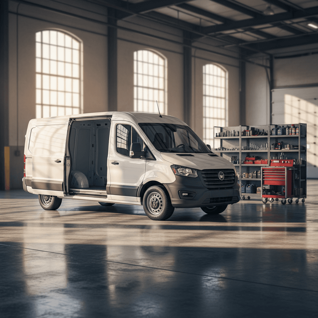 Cargo van ready for rental