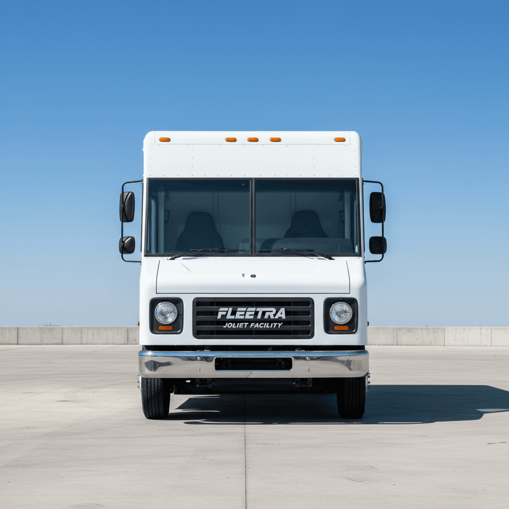 Well-maintained step van ready for rental